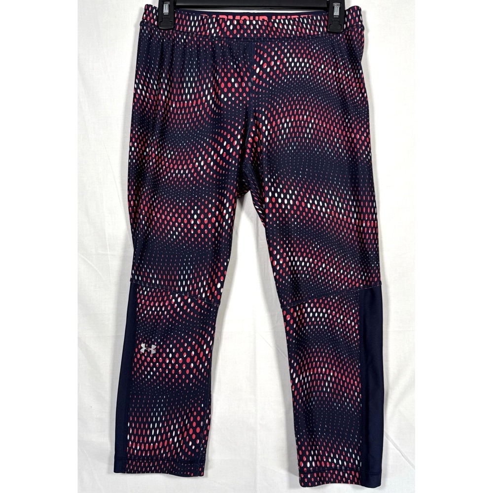 Under Armour Women's Sz Large‎ Heat Gear Blue Colorful Leggings Pants
